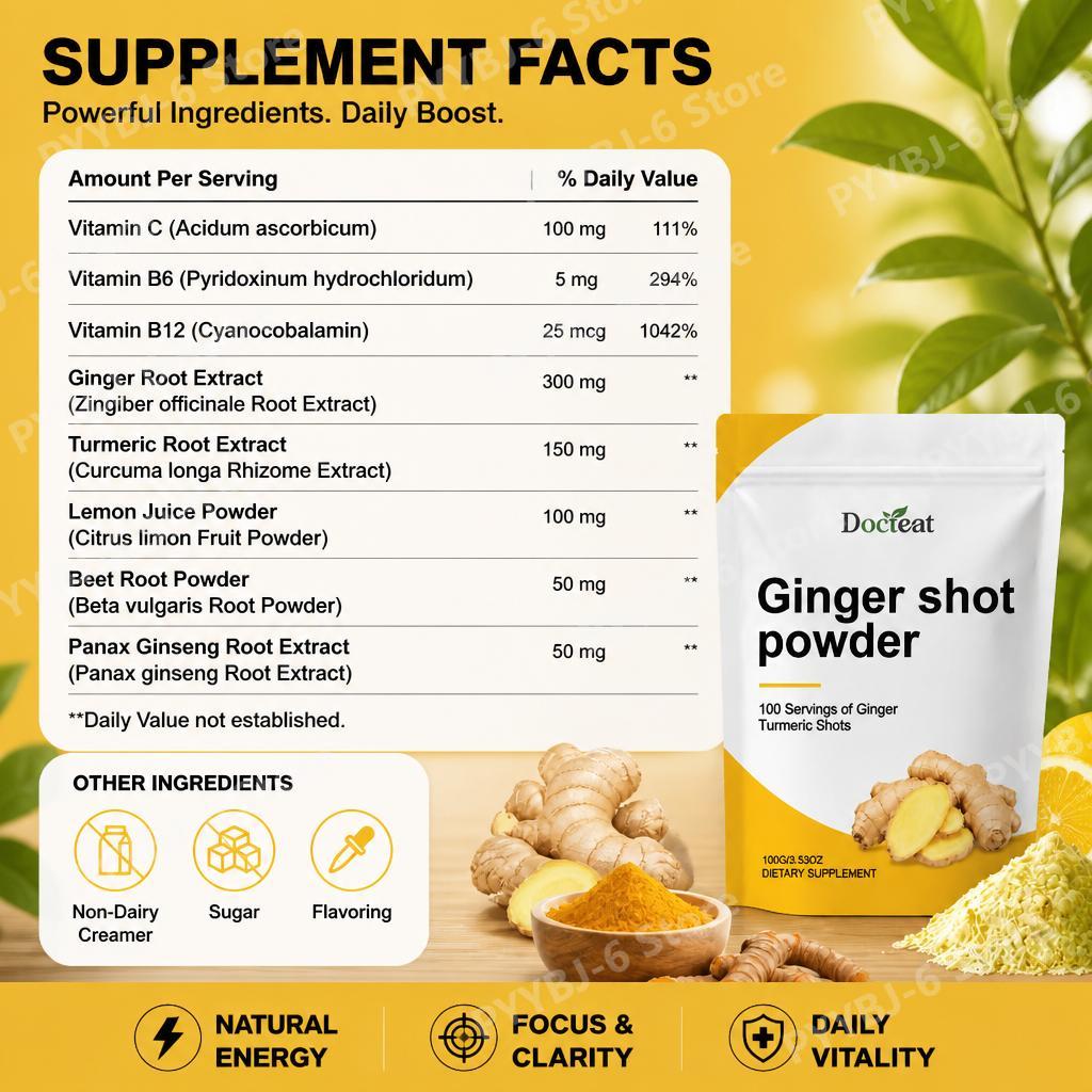Docteat Ginger Shot Powder Wit – Ginger Tea recenzja i cena