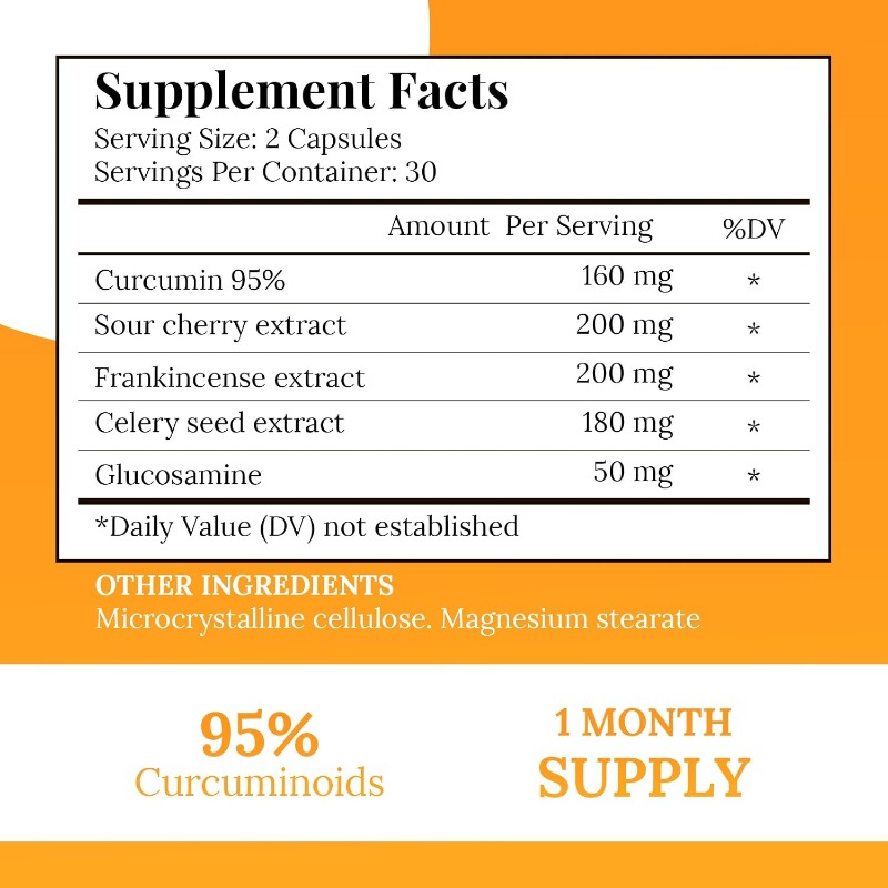 Kurkumina 95%, Glukozamina, za – Health Wellness recenzja i cena